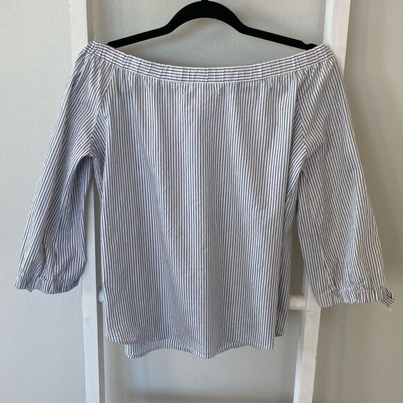 Potter’s Pot | striped off the sholder | size Large | blue and white | like new - Picture 6 of 8